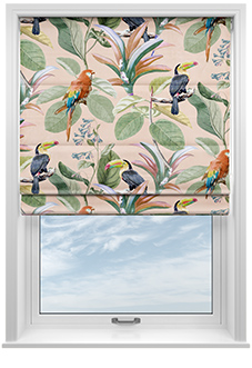 Parrot, Peach Ice - Twist&Fit Roman Blind